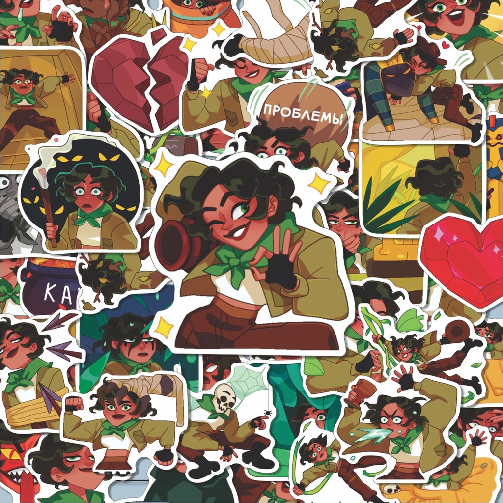 

100PCS Lucu Stiker Kartun Diana Bones Stiker Aesthetic Stiker Anti Air Stikers Berperekat Waterproof sticker decal buat Motor Helm Buku Journal Koper Casing HP Laptop Botol Minum Hadiah anak