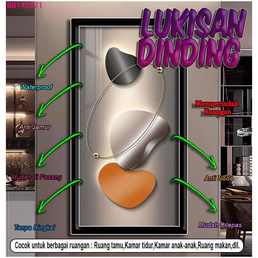 【NEW】WALPAPER DINDING COSTUM, Walpaper/Lukisan berperekat, lukisan dekoratif, stiker dekoratif, stik