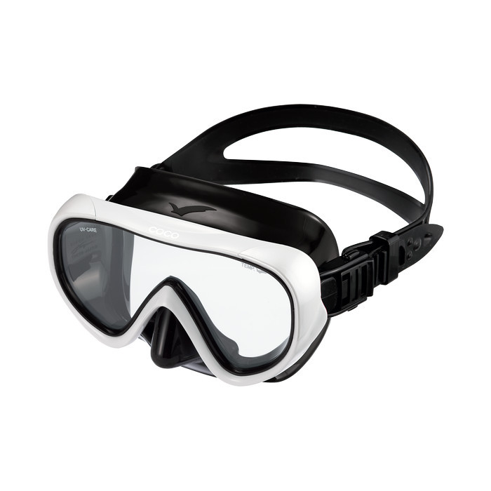Diving Mask Gull Coco Black Silicone White