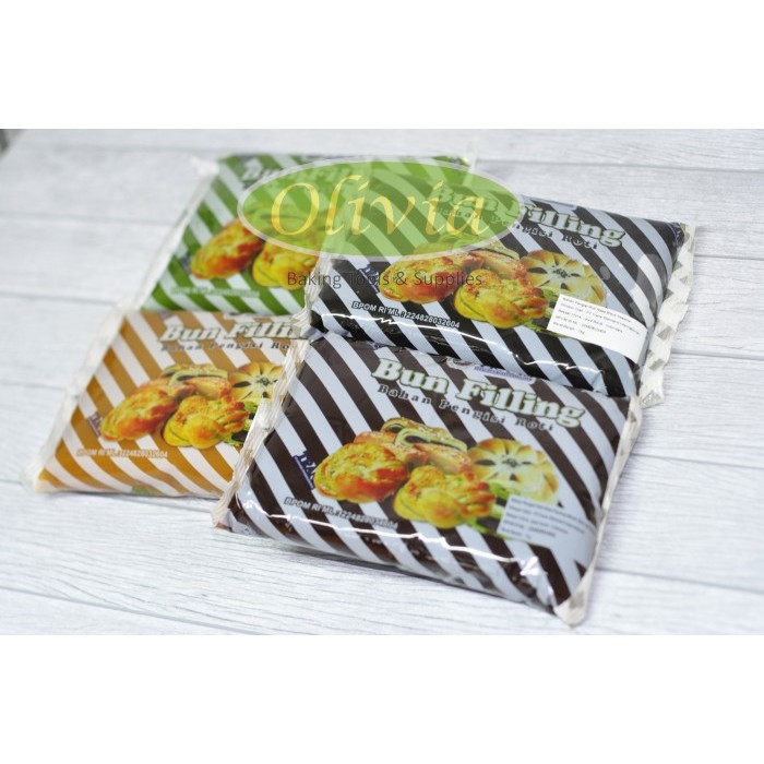 

Terbaru Selai Trans Bun Filling Pandan/Red Bean/Dauyong/Black Sesame 1 kg - Red Bead