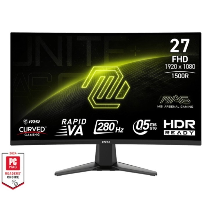 MSI CURVED MONITOR MAG 276CXF 27 INCH FHD VA 280HZ 0.5MS | GAMING MONITOR