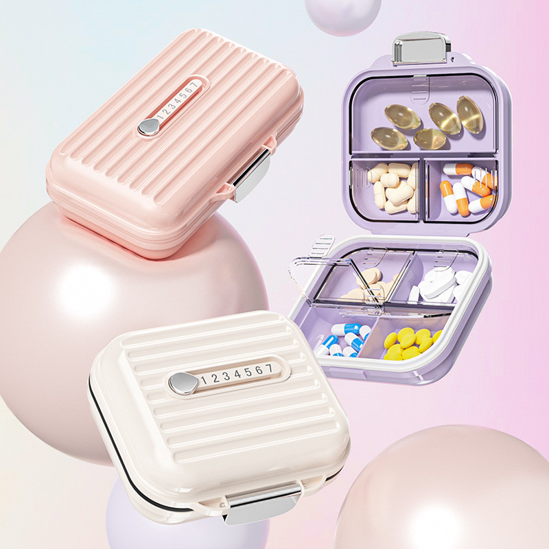PREORDER Pill Box Travel Mini Box Lightweight 7 Compartment Medicine Case Pill Box Medicine Organize