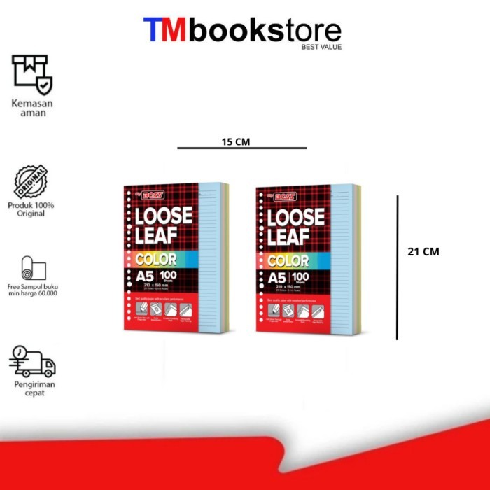 

LOOSE LEAF A5 100 RAINBOW BIG BOSS/PAPERLINE TMBOOKSTORE BEST SELLER