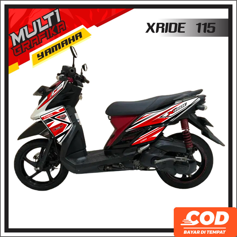 stiker x ride Striping Decal XRIDE 115 Aksesoris Semi Full Yamaha Xride Lama Old Motif Varian B Mult