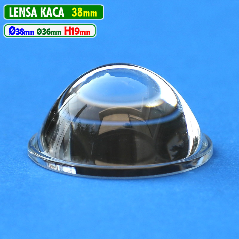 Lensa Kaca 38mm Cembung Datar H.19 ID.36mm 1.5 Inch LED Cree MCP Biled Projie 1.5" Lampu Sorot Temba