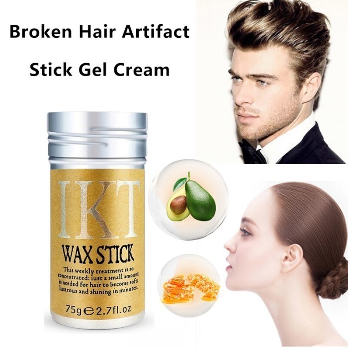 Pomade Stik Hair Wax Pria Wanita Gel Cream Stick Styling Rambut Rusak