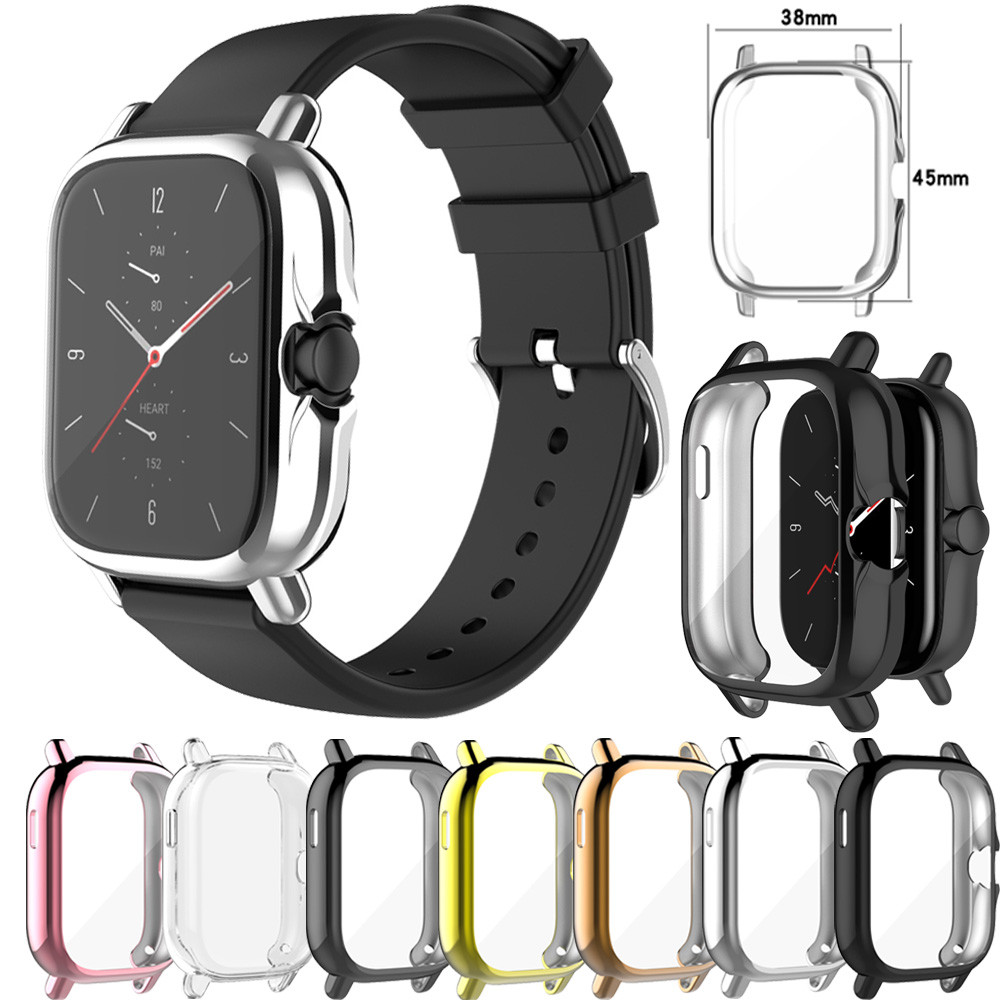 Full Coverage Protective Cover For Amazfit GTS 2 Plating TPU Case For Huami Amazfit GTS2 Smartwatch 