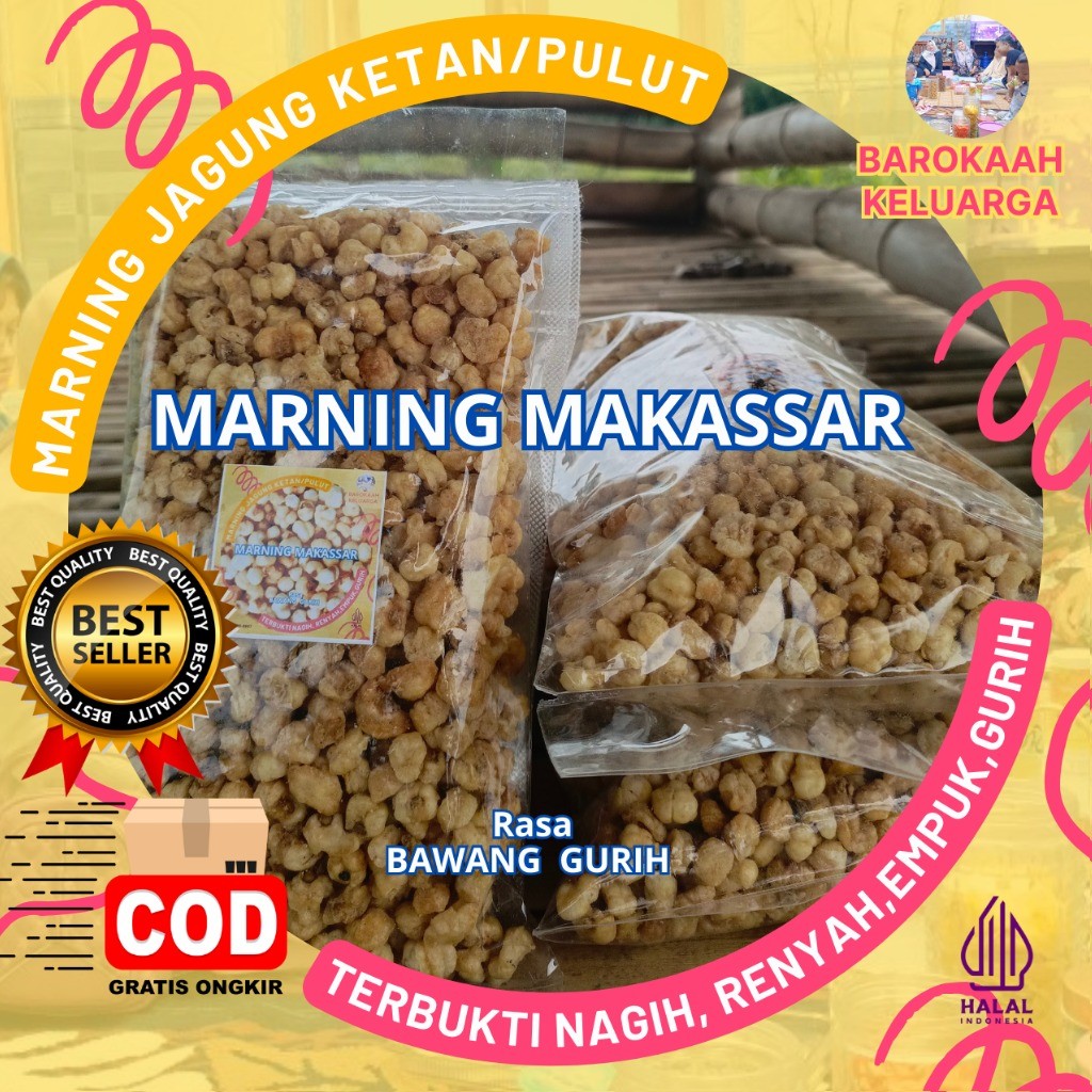 

Makaroni 1 Kg Marning Jagung KETAN Utuh Renyah GURIH Murah Mantap