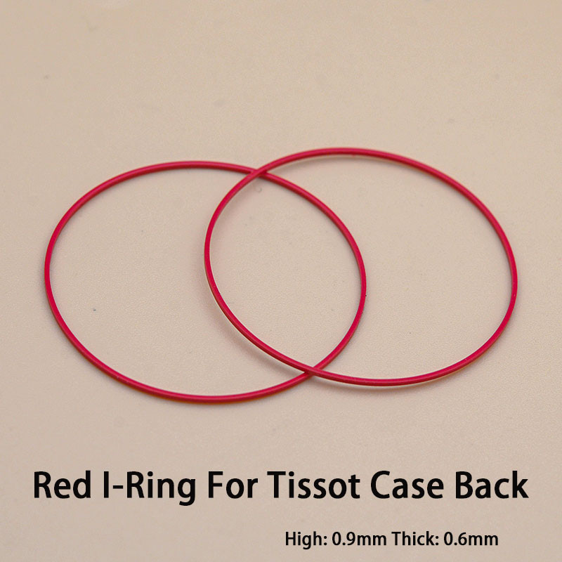 Red Gasket I-Ring 33-42MM Plastic Gasket Suitable  For Tissot Watch Case Bottom Cover T035 Couturier