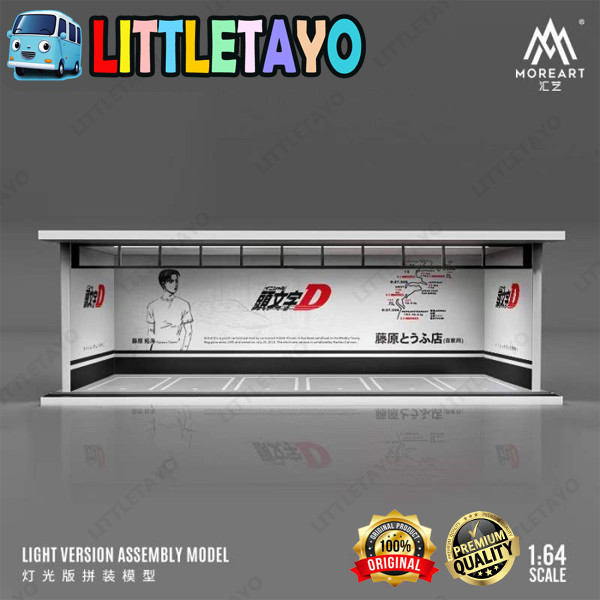 Moreart Diorama Initial D Parking Lot Scene With LED More Art Diorama Diecast 1:64