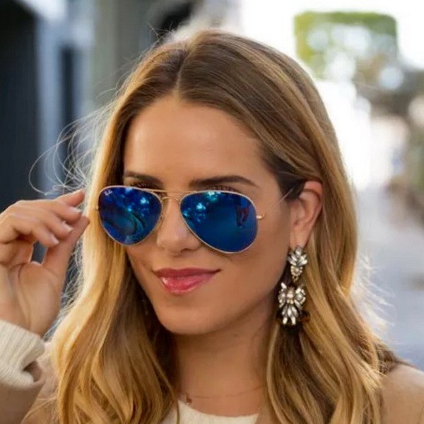 promo ✨ -Rayban aviator large metal mirror ori - 3026 Fire1