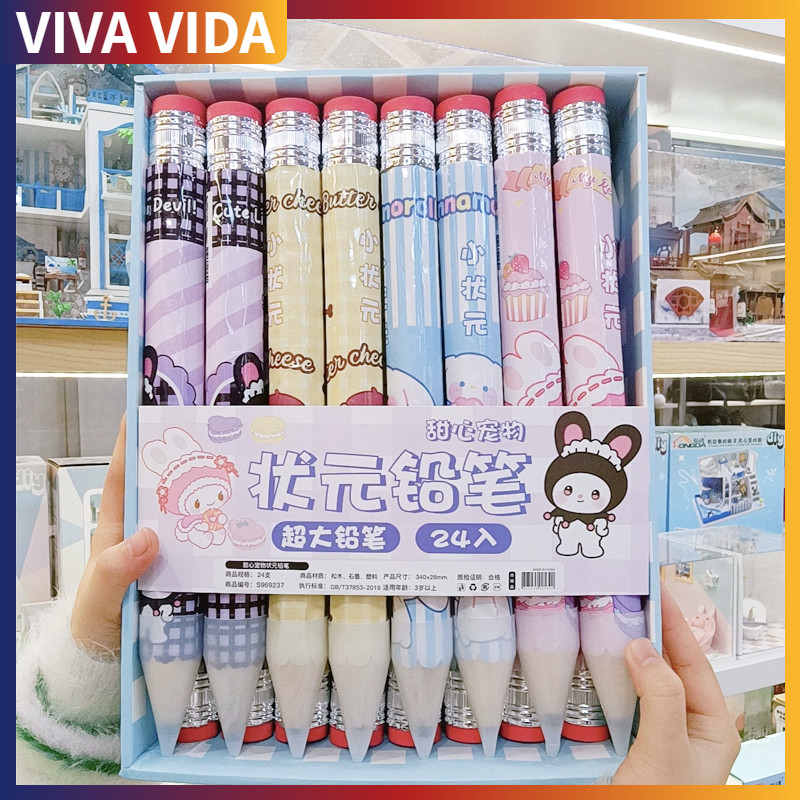 

Pensil besar baru kartun lucu pensil pensil pensil jumbo kreatif Hadiah Sekolah Anak-Anak