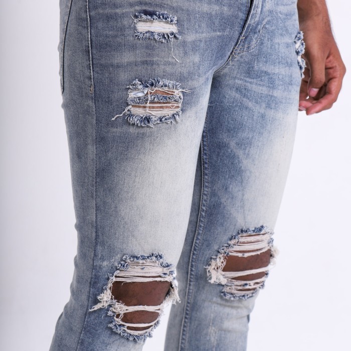 Weird Jeans - Vintage blue M18 - Celana Jeans Pria Skinny Slimfit - Vintage Blue, 38