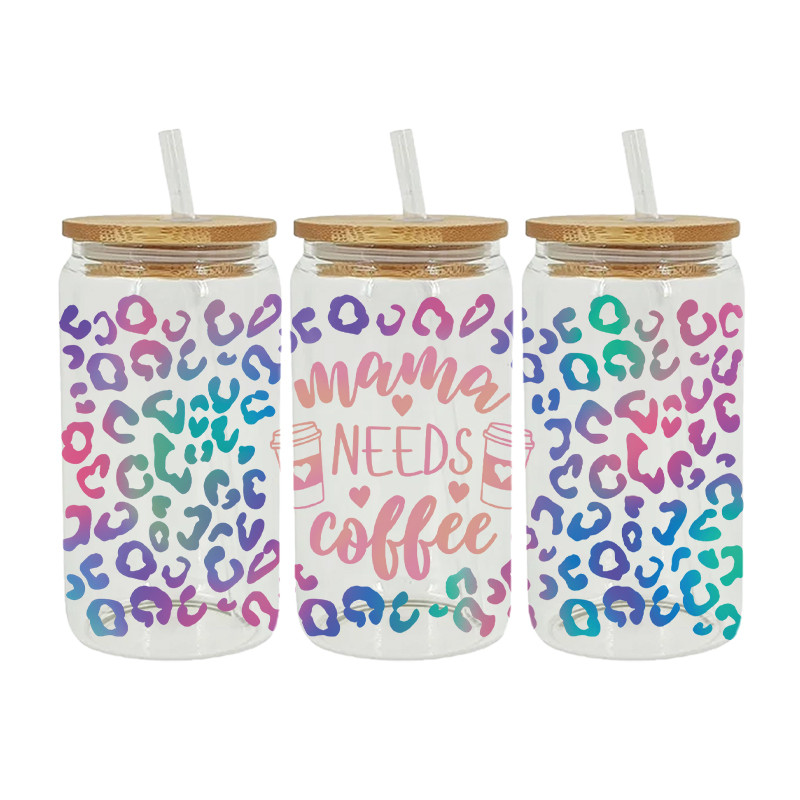 

UV DTF Transfer Sticker Coffee Cake For The 16oz Libbey Glasses Wraps Bottles Cup Can DIY Waterproof Custom Decals D9299
