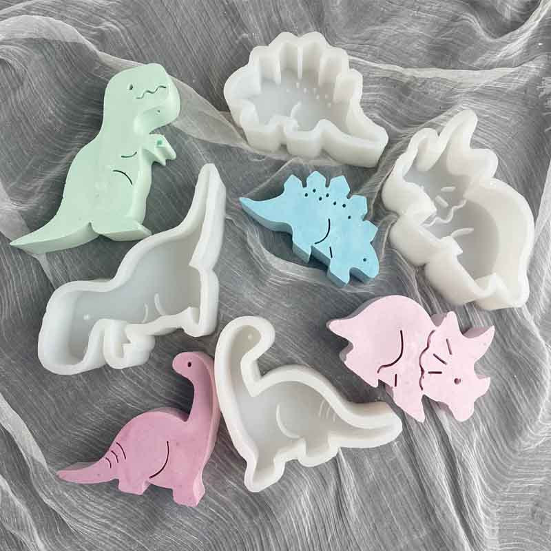 

3D Dinosaur Series Silicone Mold Many Kinds of Animals Handmade Scented Candle Resin Mold Aromatic Supplies Soap Making Art Tool