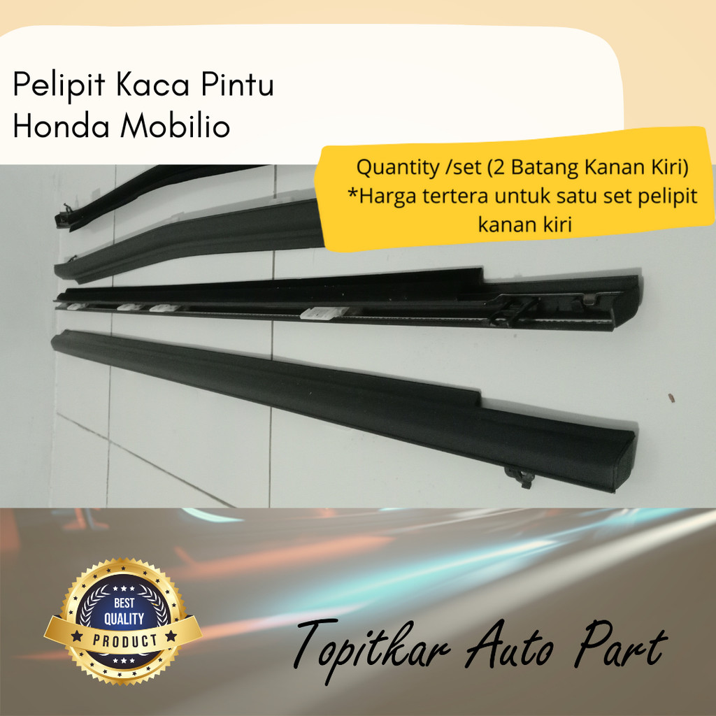 Pelipit Kaca Pintu Mobil Honda Mobilio Ori