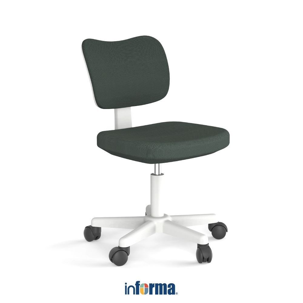 Informa Leeds Kursi Belajar Anak - Abu-Abu Tua Tempat Duduk Dengan Roda Kids Study Chair Furniture I