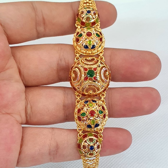 gelang dubai dome cat variasi emas 91.6% 916 91.6 %