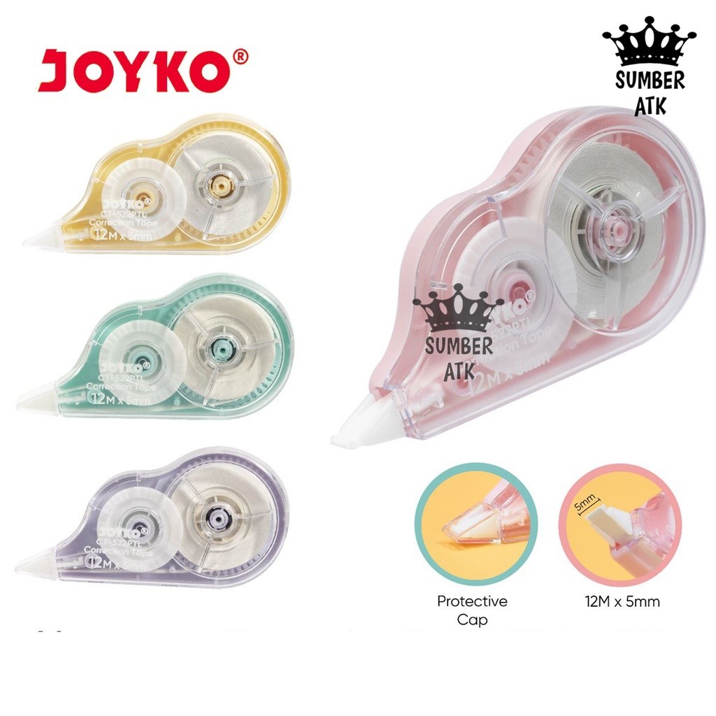 

Pita Koreksi Correction Tape Joyko CT-522PTL Pastel Color