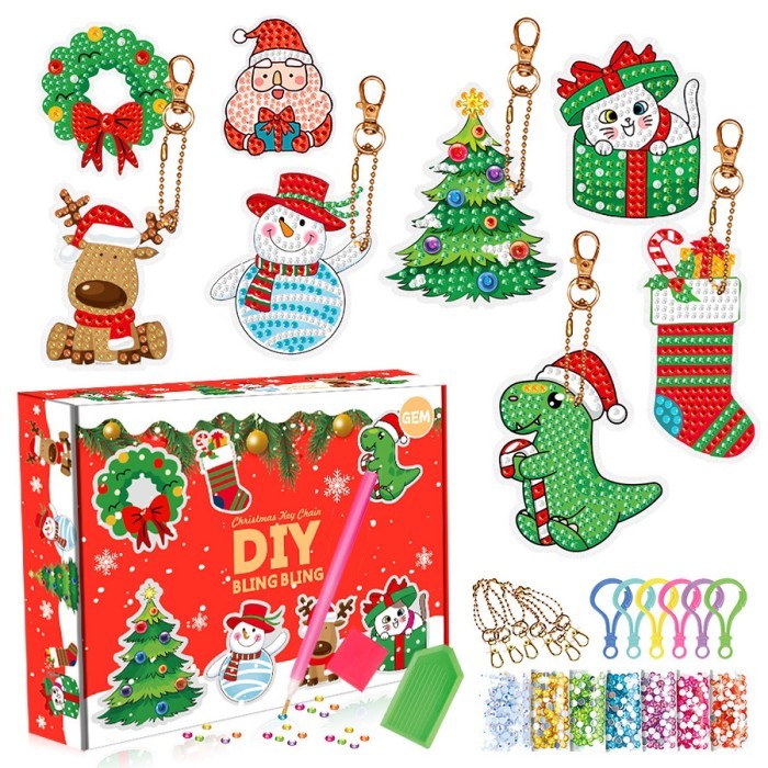 

Hampers Natal DIY Ganci Diamond Keychan edisi Natal/Mainan Montessori