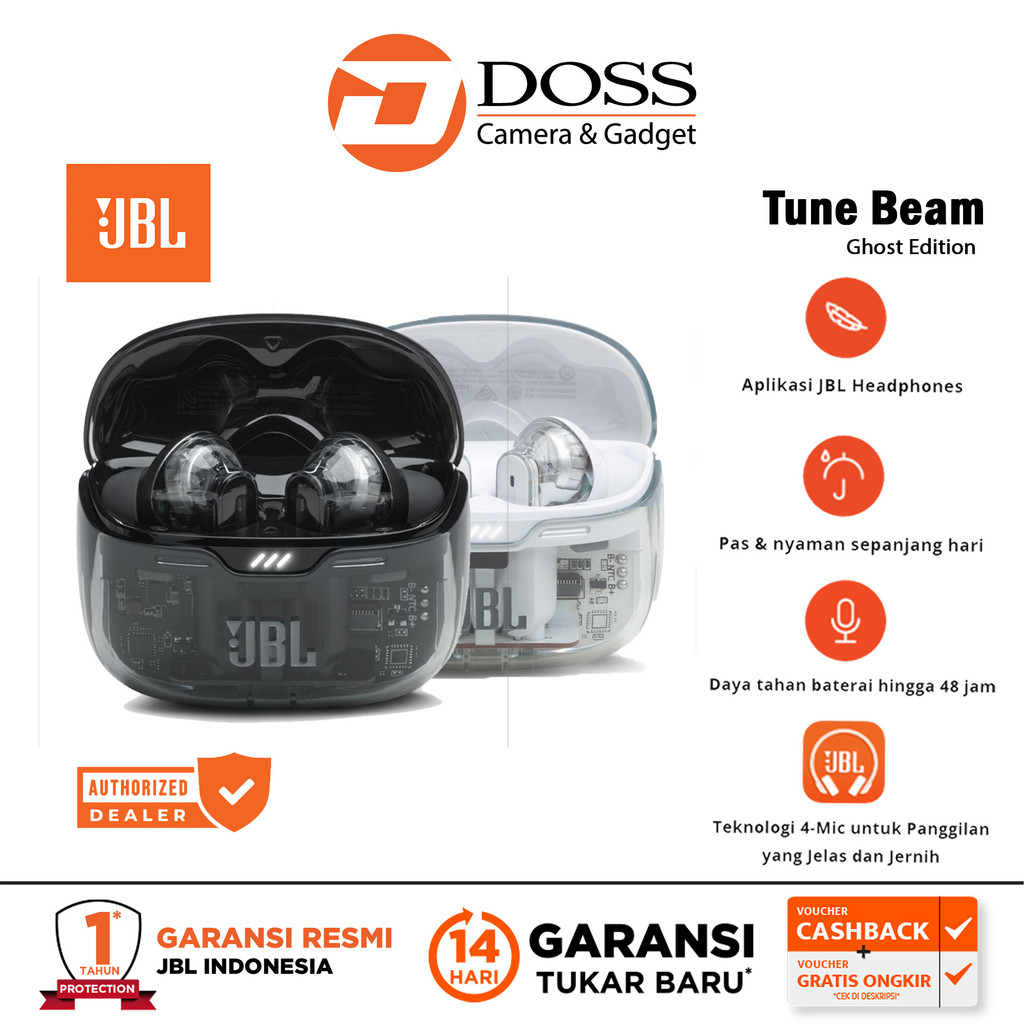 JBL Tune Beam Ghost TWS Tune Beam TWS ANC 4-Mic Technology