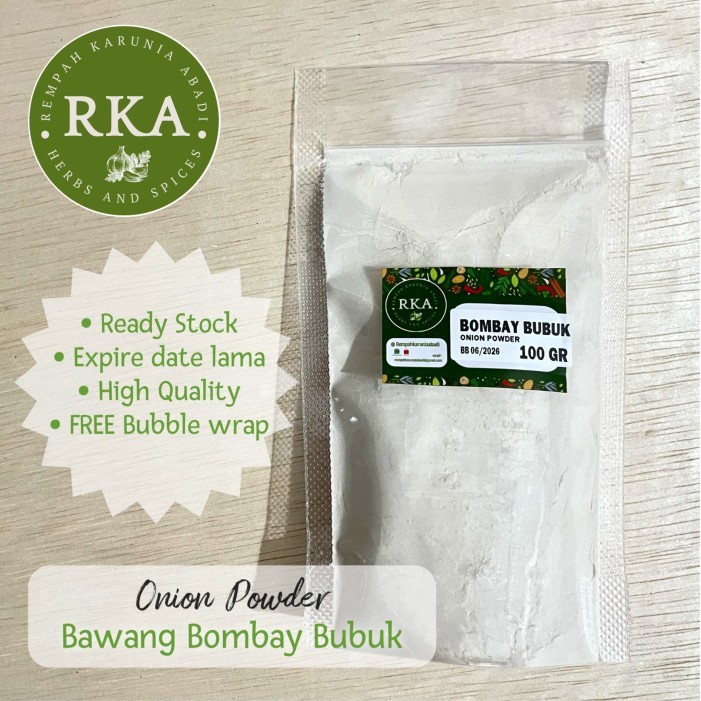 

Bawang Bombay Bubuk 100 gr / Onion powder 100 gr / Pure Onion ground 100gr