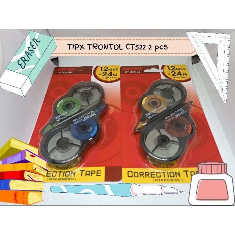 

TIP X LABEL 12 METER PITA TARIK JOYKO TIPX TRONTOL CT 522 02 WARNA WARNI 1 PAK ISI 2 PCS