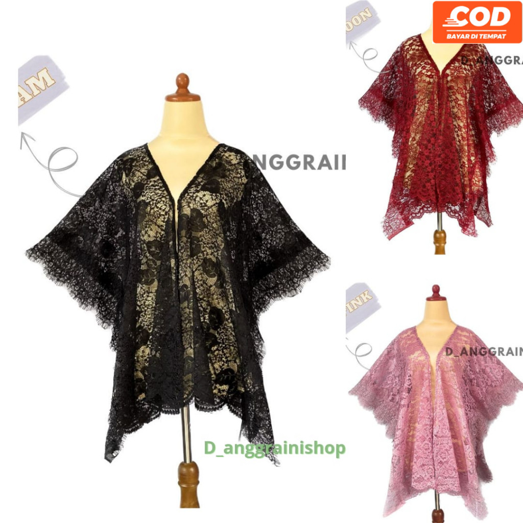 CARDIGAN BROKAT, KEBAYA BROKAT, OUTER BROKAT ATASAN BROKAT, BAJU KONDANGAN WANITA