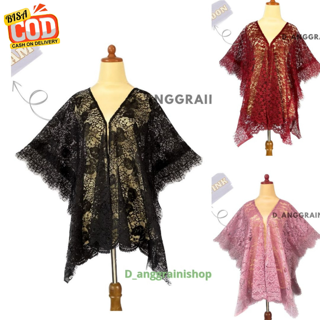 CARDIGAN BROKAT, KEBAYA BROKAT, OUTER BROKAT ATASAN BROKAT, BAJU KONDANGAN WANITA