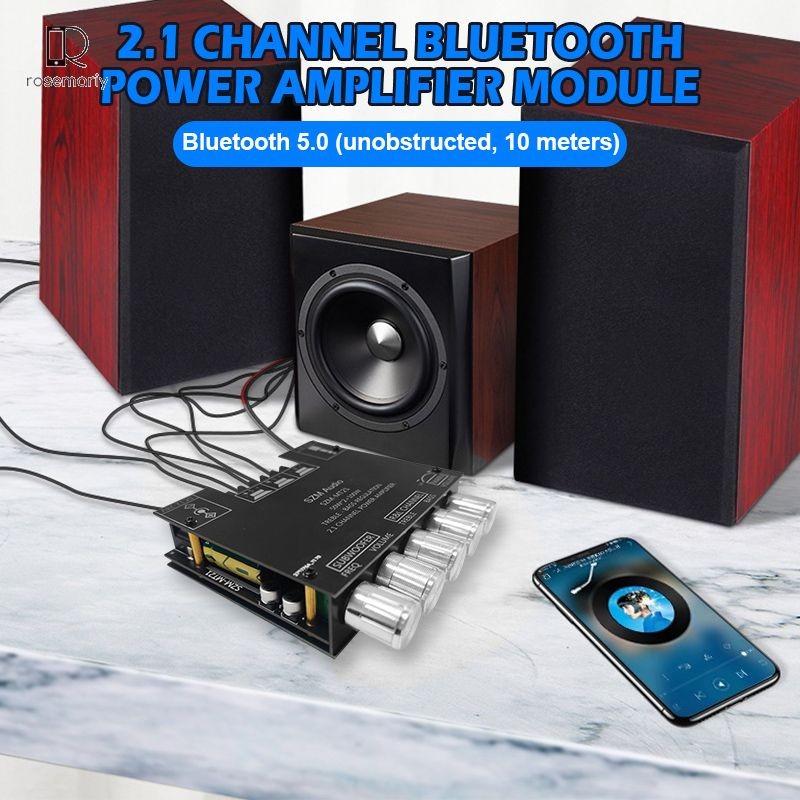 Audio Stereo Bass Power Amplifier Board ZK-TB21 Bluetooth 5.0 50Wx2+100W Amplifier Mini Bluetooth Cl