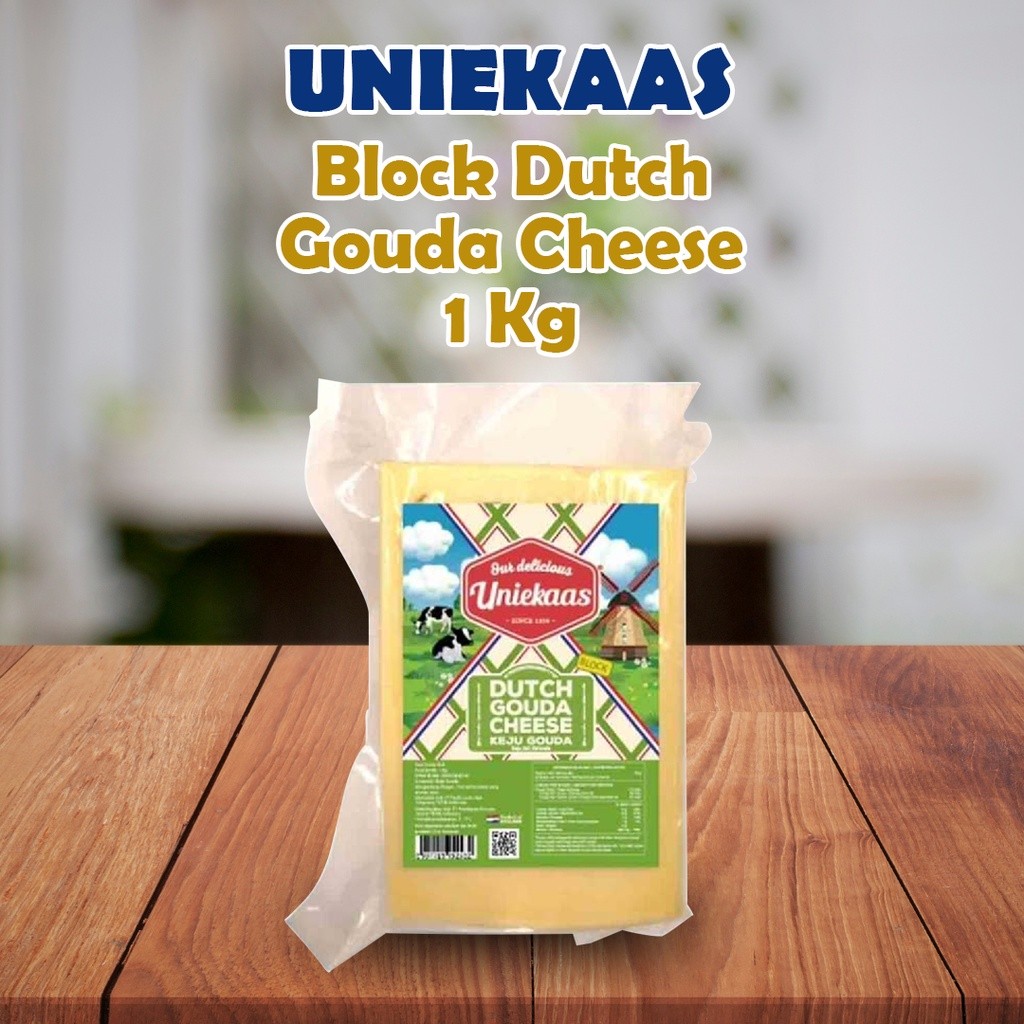 

UNIEKAAS Block Dutch Gouda Cheese/Keju Gouda Blok 1Kg