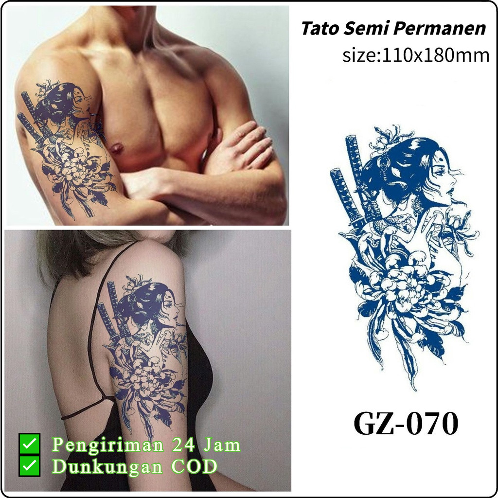 

[K.Anissa] Pengiriman 24 Jam ✅ Sticker Tato 3D Sticker Tato Temporer Tahan Lama 15 Hari Tato Temporer Anti Air | 11*18CM