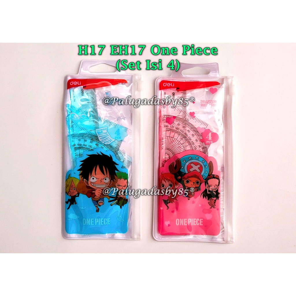 

(1 Set Isi 4 Pcs) Penggaris Set DELI H17 One Piece 4 In 1 / Penggaris Set Deli EH17 One Piece