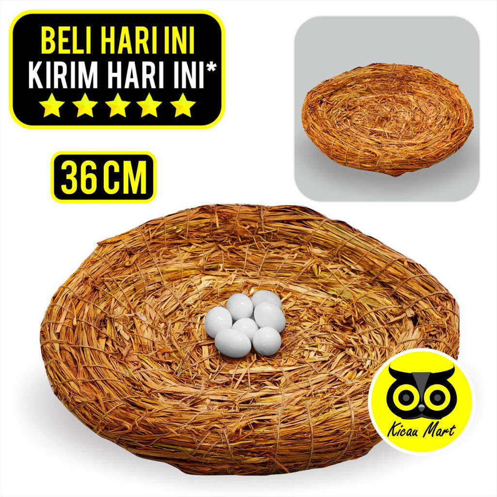 KICAU MART Tarangan Jerami Ayam Bebek Super Jumbo XXXL Sarang Susuh Besar Wadah Tempat Ngeram Telur 