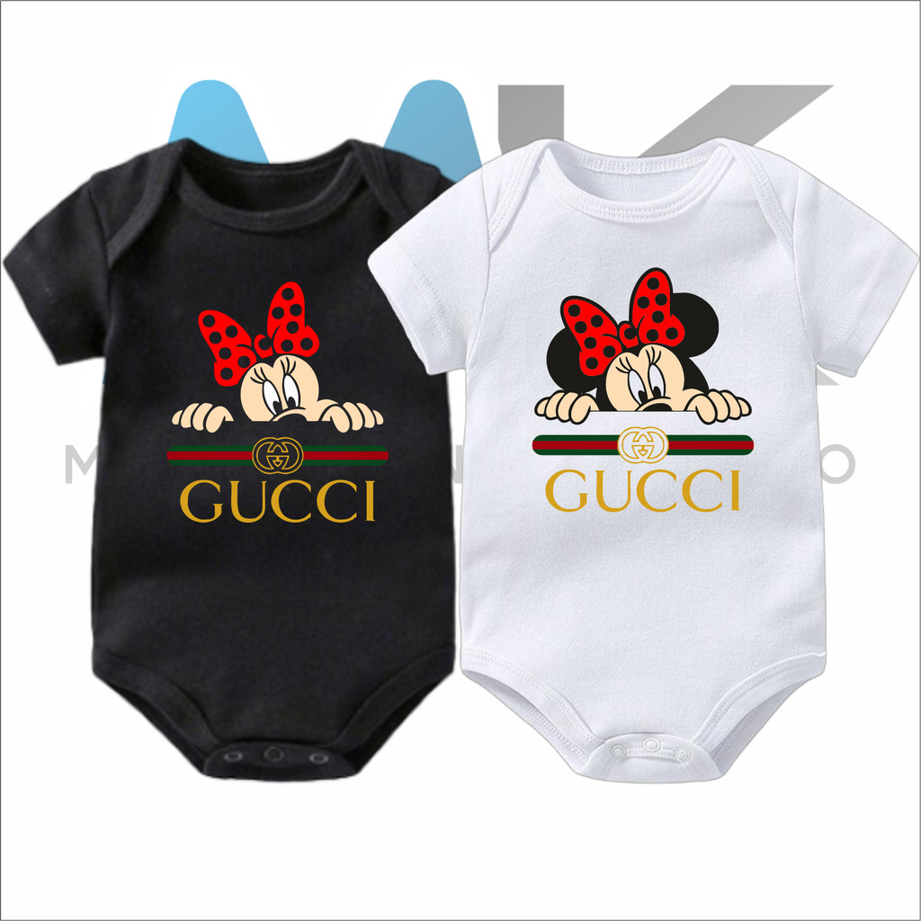 KAOS BAJU BAYI JUMPER BABY MICKEY MOUSE GUCCI DISNEY jumpsuit bodysuit baby kids lengan pendek laki-