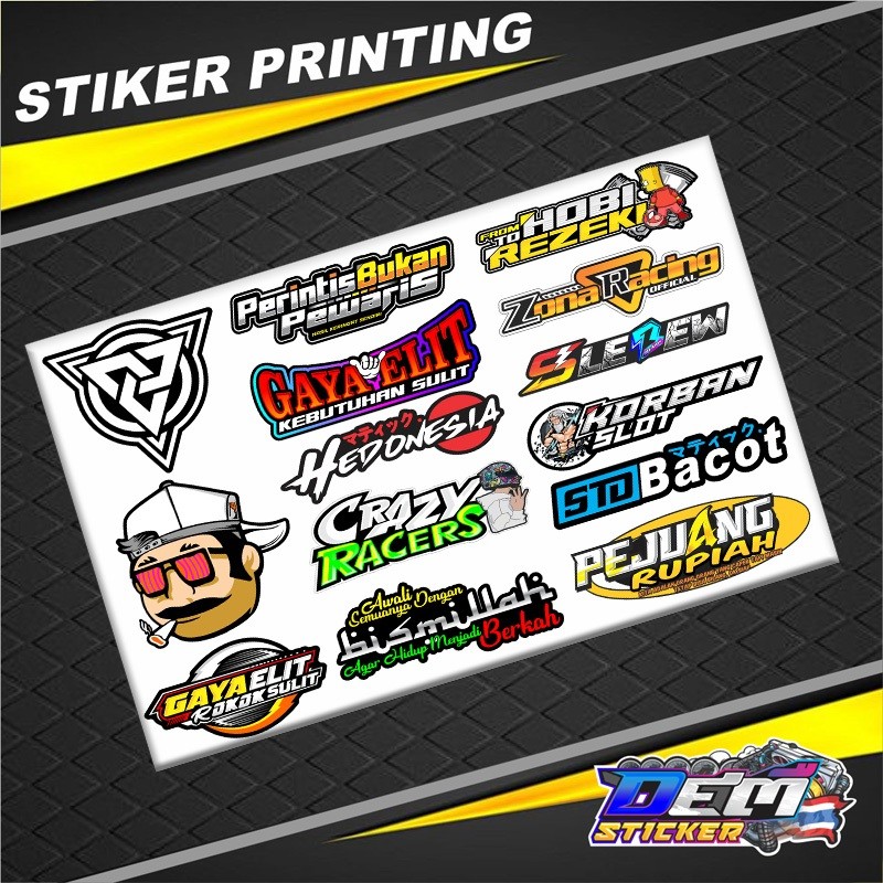 STIKER PACK KATA KATA VIRAL DAN GAUL STIKER PAKETAN /1LEMBARAN  STIKER PAKETAN /1LEMBARAN 1LEMBARAN