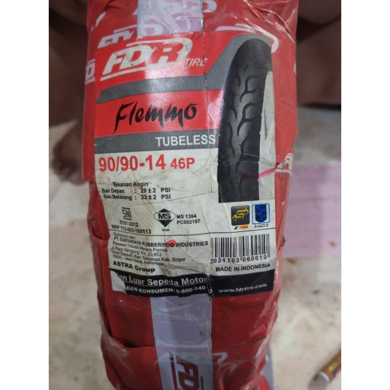 Ban beat vario tubeless belakang 90/90/14 FDR flemmo