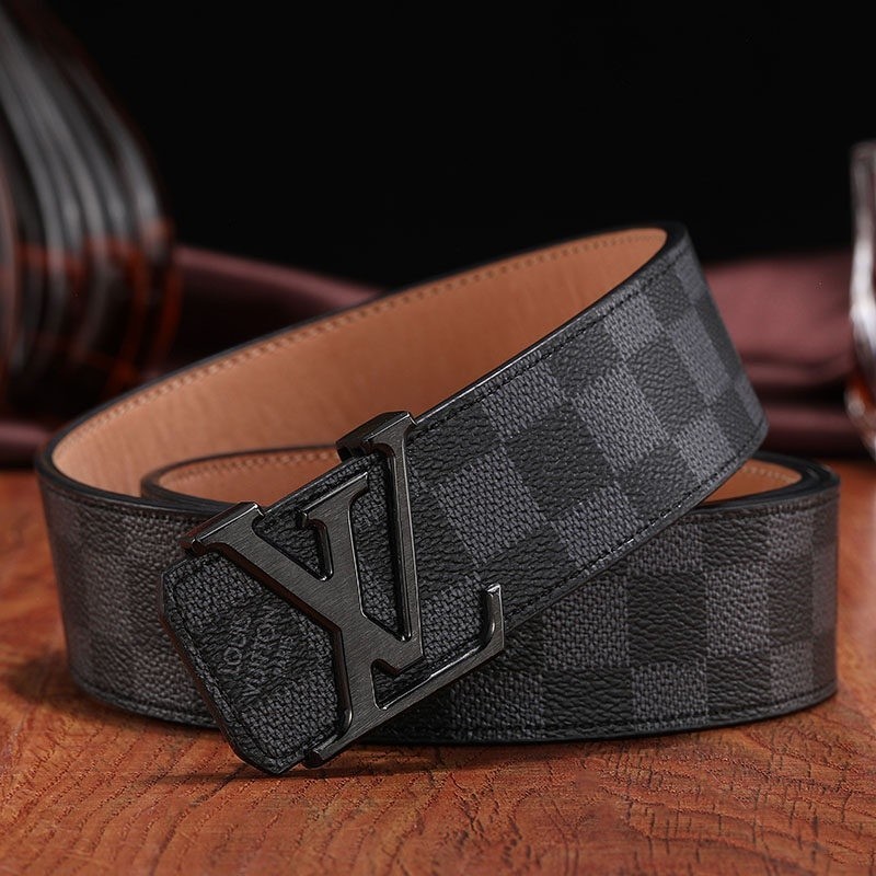 （belt）HOT LV classic Men's Belt Original High-end Famous Brand LOUISVUITTONS New Fashion Business Je