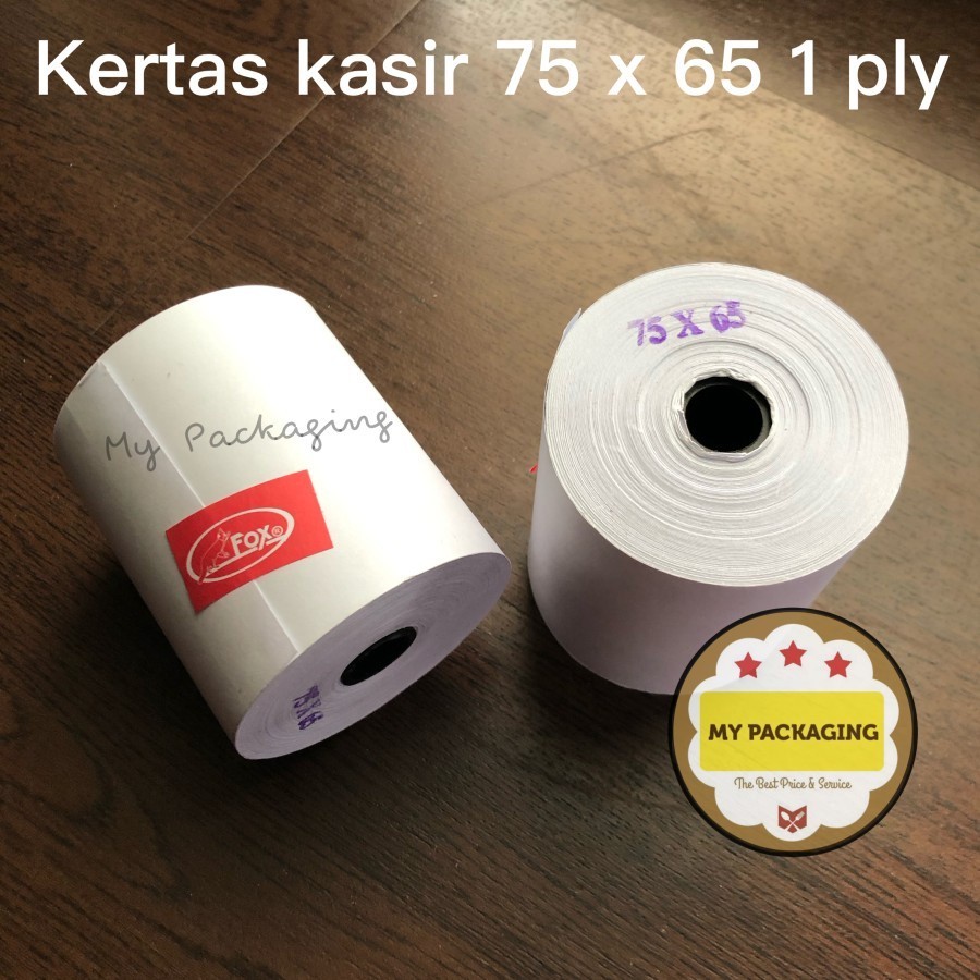 

Kertas Kasir 75 x 65 Struk Telstruk HVS 1 ply - bisa cod