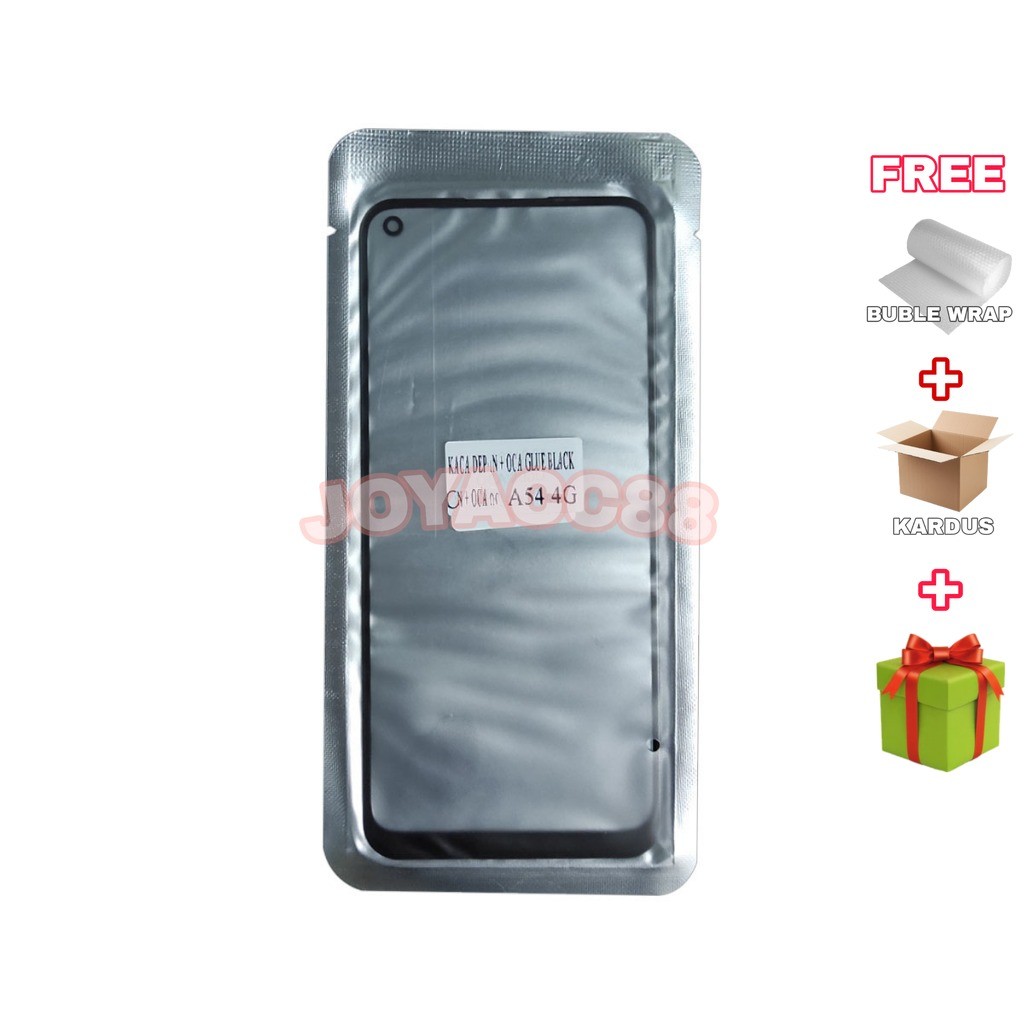 KACA LCD OPPO A54 4G BLACK PLUS LEM OCA KACA LCD HP