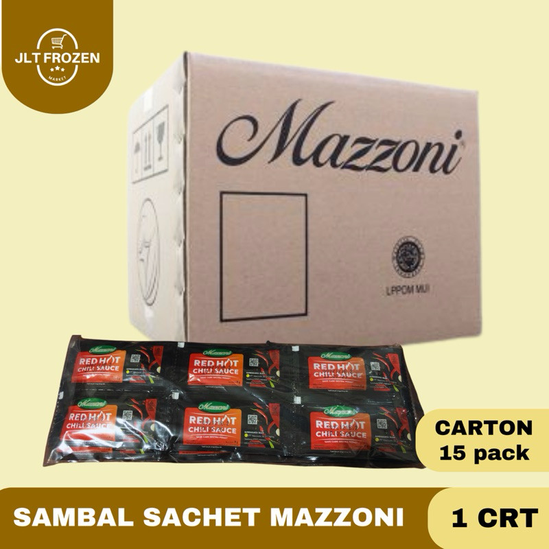 

Mazzoni Saus Pedas Red Hot Chili / Saus Sambal Sachet (9g x 24pcs) 1 CARTON ISI 15 PACK