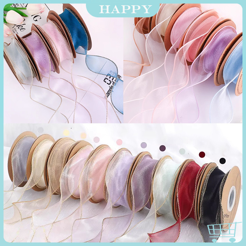 

【1 ROLL 10 Yard】Pita Ribbon Rainbow/Pita Ribbon Gold Edge/Fishtail Wave Gelombang/Kado Dekorasi Hampers Bouquet /Pita Bucket Bunga/Pita Kado Bahan Satin/Dekorasi Kado Pita Hias/Korean Ribbon Wave /Dekorasi Kado Pita Hias/Korean Ribbon Wave