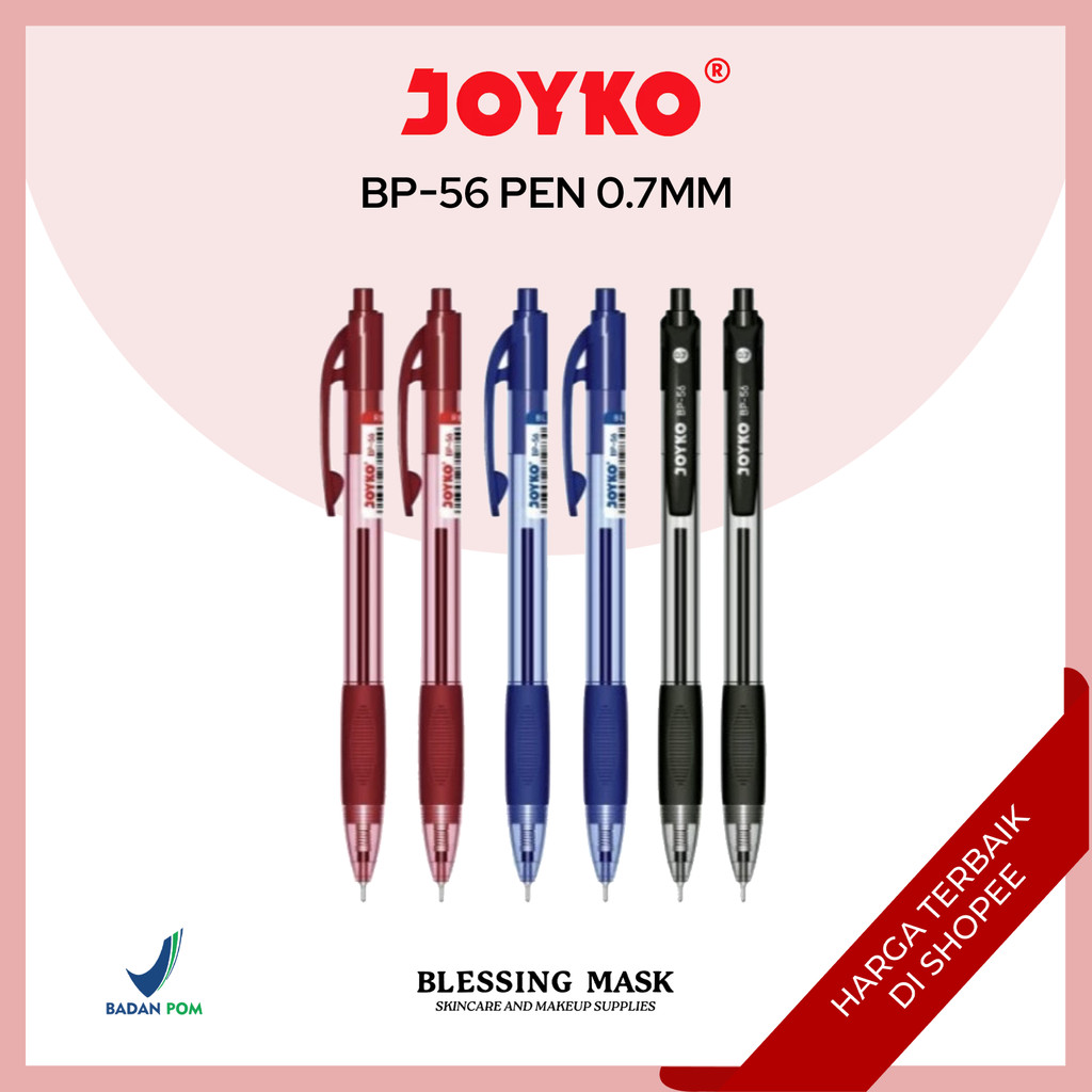 

Joyko BP-56 Pen | Ballpen | Ballpoint | Pulpen Joyko Ketebalan 0.7mm - Harga 1PC | 1ea | ATK Blessingmask