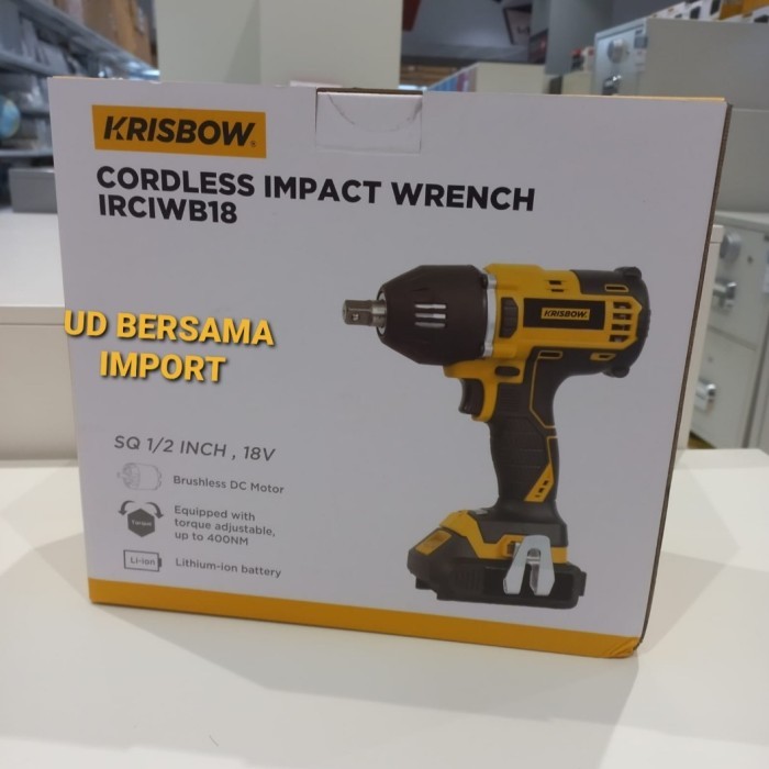 cordless impact wrench KRISBOW BOR IMPEK brushless 5 step torque 400NM