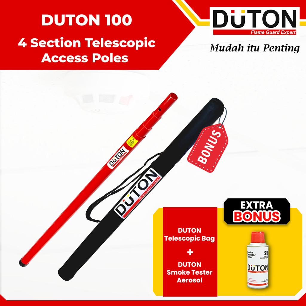 DUTON 100 Fiberglass 4 Section Telescopic Pole 4.5 m
