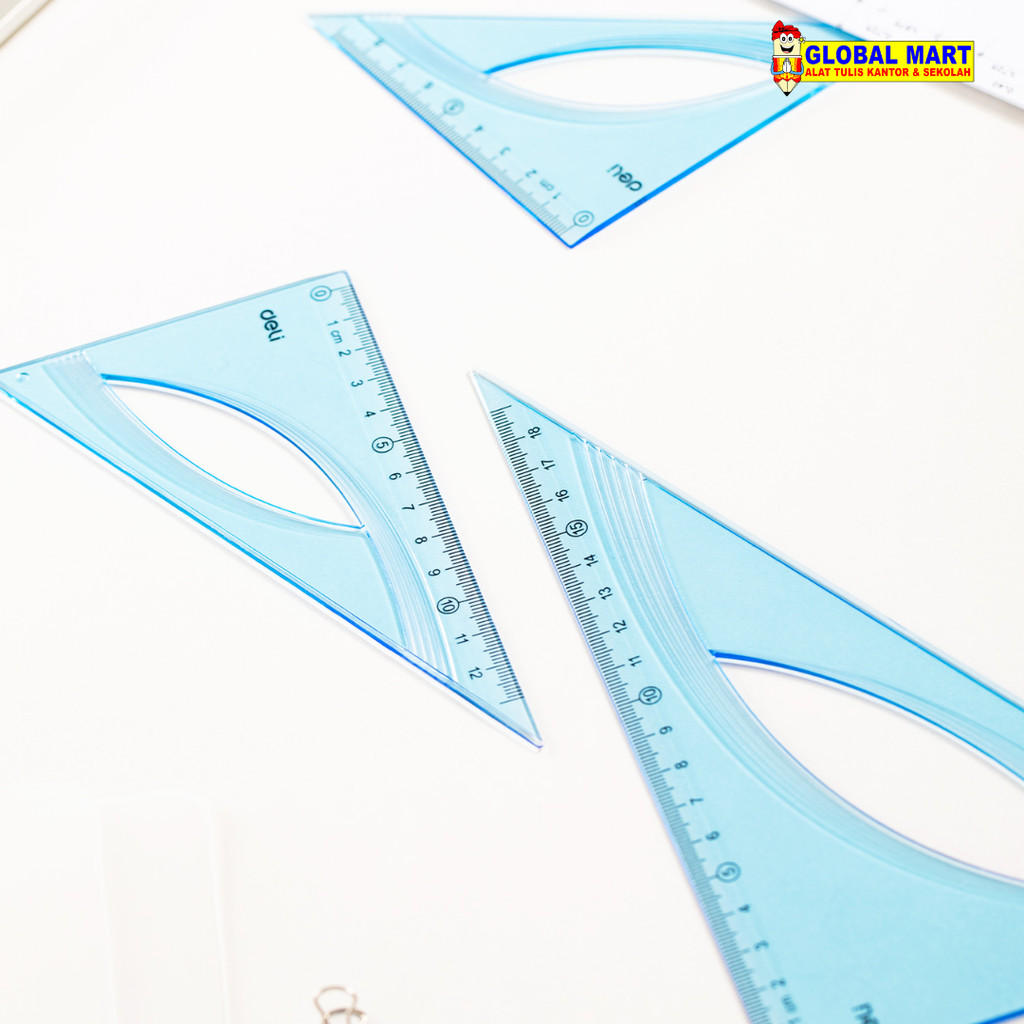 

Penggaris Segitiga Set Square Deli EH15 60° untuk Menggambar & Mengukur 18 cm