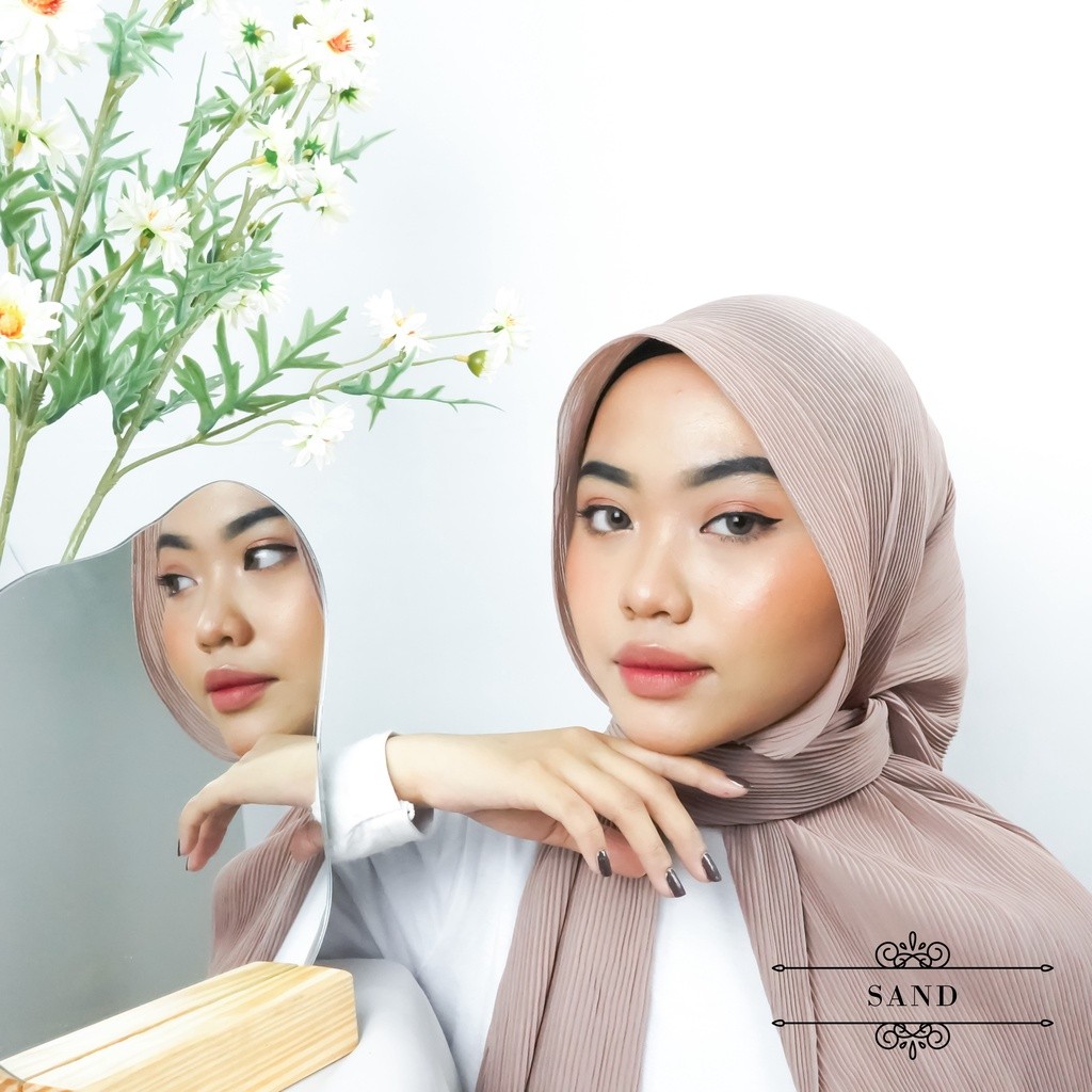 Pashmina Plisket Full 180x75 / Premium Pasmina Full Plisket 180 x 75 Babydoll Lidi Pleated Shawl