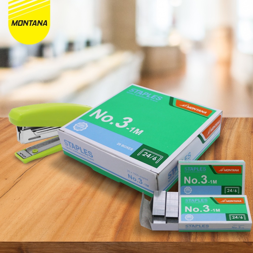 

MONTANA Staples Isi Stapler No. 3 Refill Jegrekan Hekter RS3-20Besar/Bigbox-20P