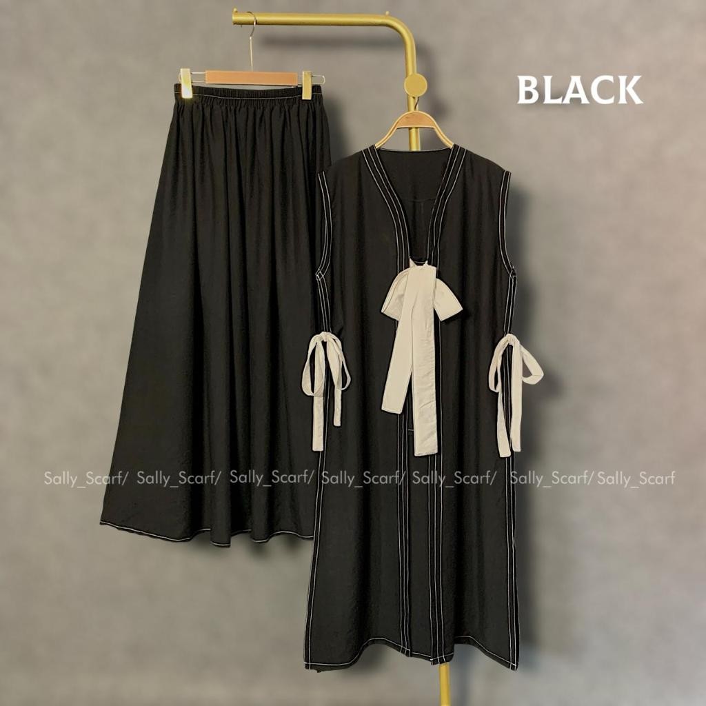 Sally Scarf Set 2in 1 zinnia Set rok + vest rompi ( TANPA HIJAB )