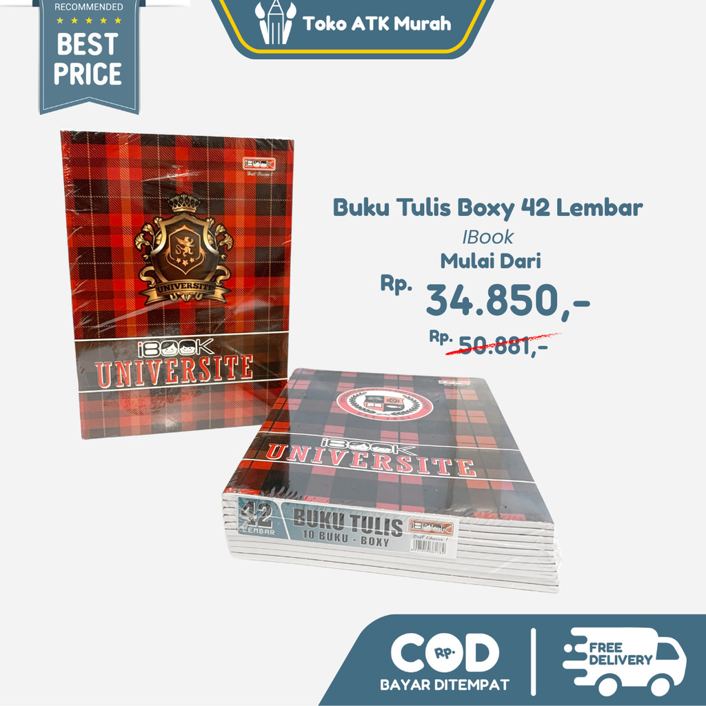

Buku Tulis Boxy 42 Lembar iBook - Buku Tulis Sekolah Ukuran BigBoss (1 Pak isi 10 Lembar)